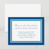 Bar Mitzvah Uitnodiging | Woven Star Reception Car (Voorkant / Achterkant)