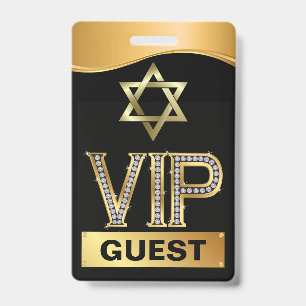 Bar Mitzvah VIP Lanière BADGE - Voir verso