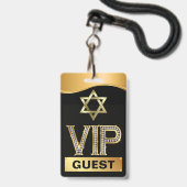 Bar Mitzvah VIP Lanyard BADGE (Avant avec lanière)