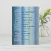 Bar Mitzvah Waterverf Stripes Kaart (Staand voorkant)