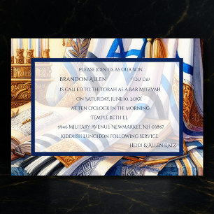 Bar Mitzvah Waterverf Tallit 3 Kaart