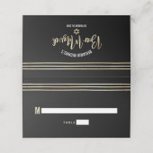 Bar Mitzvah Zwart Goud Folie Tallit Script Modern (Buitenkant ongevouwen)