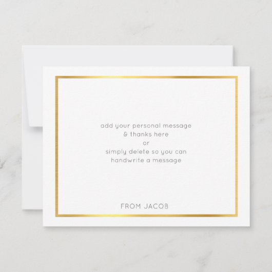 BAR MODERNE MITZVAH merci nom or JACOB gris (Dos)