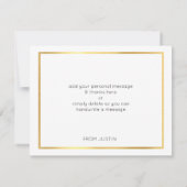 BAR MODERNE MITZVAH simple merci étoile d'or bleu (Dos)