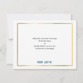 BAR MODERNE MITZVAH simple merci kraft bleu (Dos)