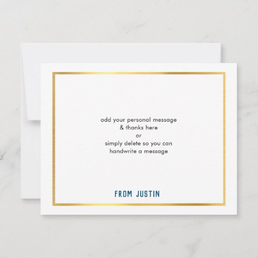 BAR MODERNE MITZVAH simple merci kraft bleu (Dos)