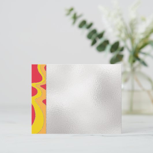 Bar of Bat Mitzvah Dank u elegante golven Bedankkaart (Staand voorkant)