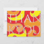 Bar of Bat Mitzvah Dank u wel kaarten Groovy Swirl (Achterkant)