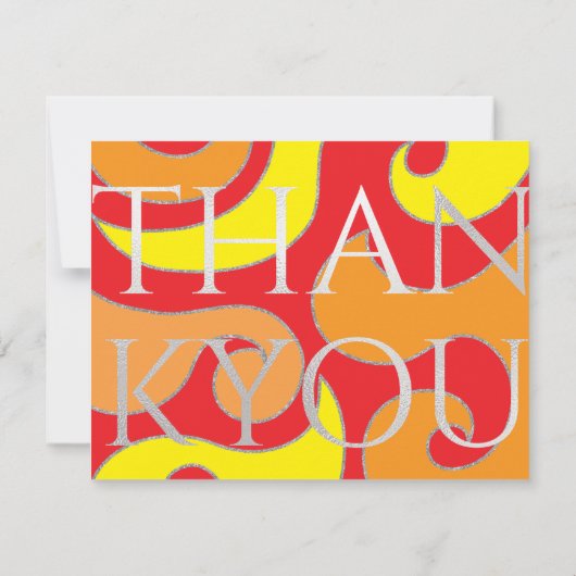 Bar of Bat Mitzvah Dank u wel kaarten Groovy Swirl (Achterkant)