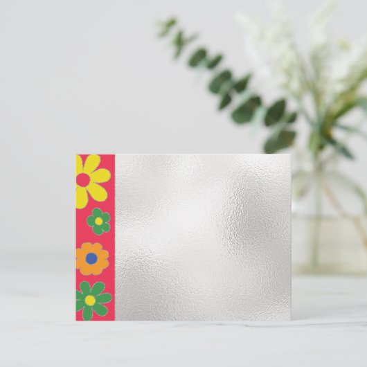 Bar of Bat Mitzvah Dank u wel kleurrijke bloemen Bedankkaart (Staand voorkant)