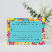 Bar of Bat Mitzvah RSVP een plash van kleur ook (Staand voorkant)