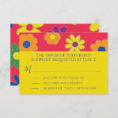 Bar of Bat Mitzvah RSVP Flowers (Voorkant / Achterkant)