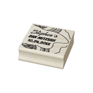Bar of Bat Mitzvah Tallit houten kunststempel Rubberstempel