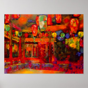 Bar Olympia, 1928 kleurrijk kunstschilderij Poster