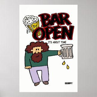 Bar open poster