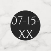 Bar ou Bat mitzvah Confetti Elegant Or et Noir (Petit recto)