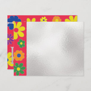 Bar ou Merci Bat mitzvah Fleurs colorées