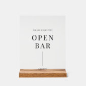 Bar ouvert de mariage élégant et moderne (Recto)