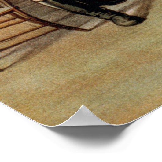 Bar pistool vechtscène uit theaterposter poster (Hoek)