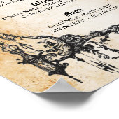 Bar Rustic Gothic Halloween Sign Wedding Reception Poster (Hoek)