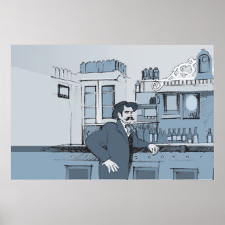 Bar scene van 1880 - links poster