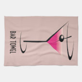 Bar Serviette Martini Pink Cocktail (Horizontal)