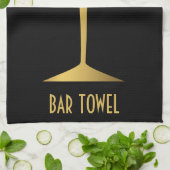 Bar Serviette Or Martini Verre (Plié)