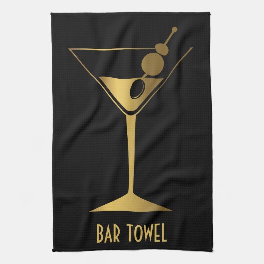 Bar Serviette Or Martini Verre (Vertical)
