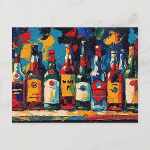 "Bar Shelf Bottle Collectie" (Stijl 1) Feestdagenkaart