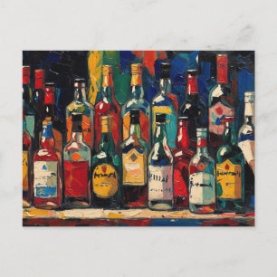 "Bar Shelf Bottle Collection" (Stijl 3) Feestdagenkaart
