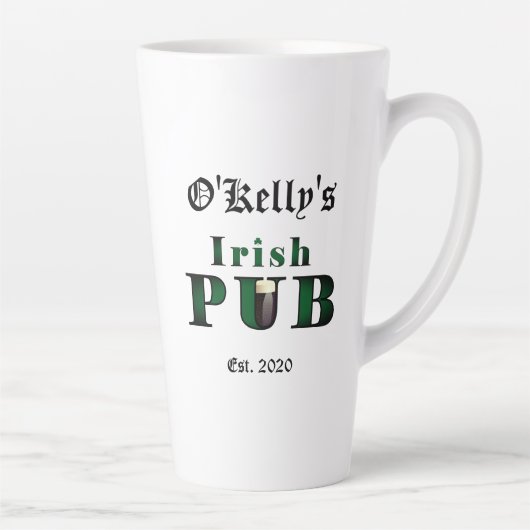 Bar taverne irlandais Latte Mug Cup (Droite)