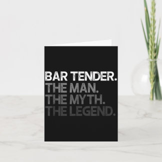 Bar Tender Ender De Man Mythe Legende Cadeau Kaart