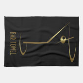 Bar Towel Gold Martini Glass Theedoek (Horizontaal)