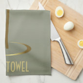 Bar Towel Gold Martini Glass Theedoek (Quarter Fold)