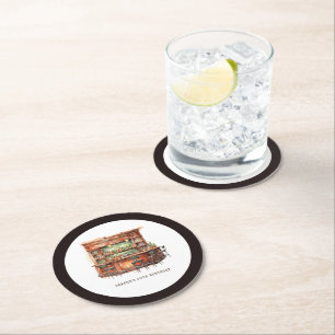 Bar Volwassen Verjaardag Elke leeftijd gepersonali Ronde Kartonnen Onderzetter