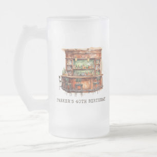 Bar Volwassen Verjaardag Elke leeftijd Matglas Bierpul