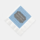 Bar Voorraad Krijtbord Geruite Koppel Bruiloftssho Servetten (Hoek)