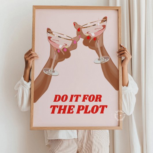 Bar winkelwagen decor, juichen afdrukken, doe het poster