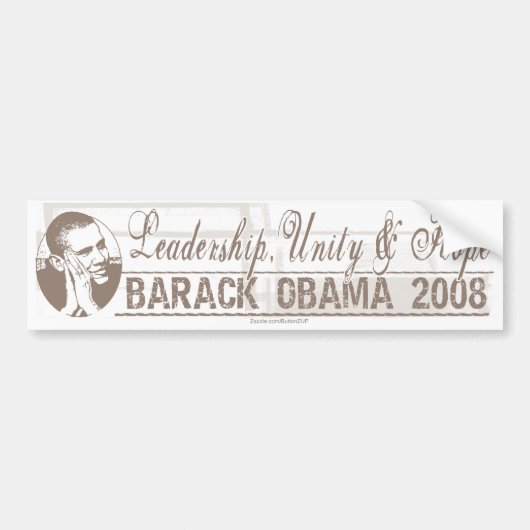 Barack 2008 Bumpersticker (Voorkant)