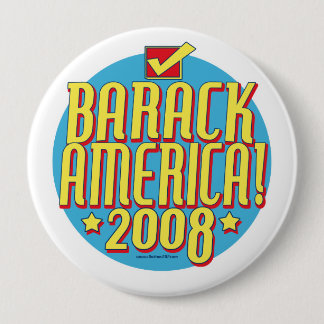 Barack America text Ronde Button 4,0 Cm