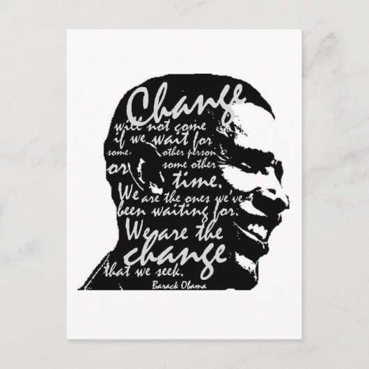 Barack Change Briefkaart (Voorkant)