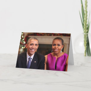Barack en Michelle 2014 WA - Wenskaart Feestdagen Kaart