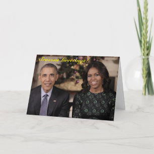 Barack en Michelle 2015 WA - Wenskaart Feestdagen Kaart