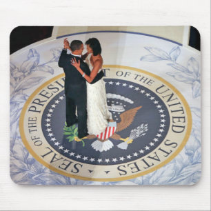 Barack en Michelle Obama dansend Inaugural Ball Muismat