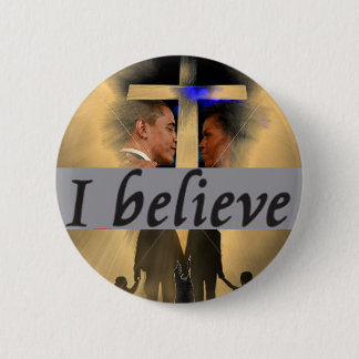 Barack en Michelle Obama - Ik geloof Ronde Button 5,7 Cm