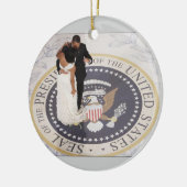 Barack en Michelle Obama Keramisch Ornament (Links)