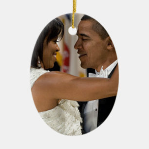 Barack en Michelle Obama Keramisch Ornament