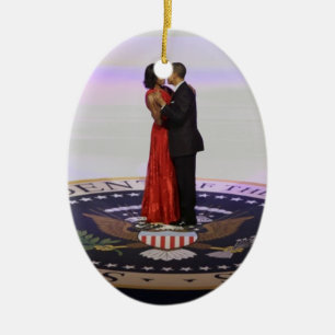 Barack en Michelle Obama Keramisch Ornament