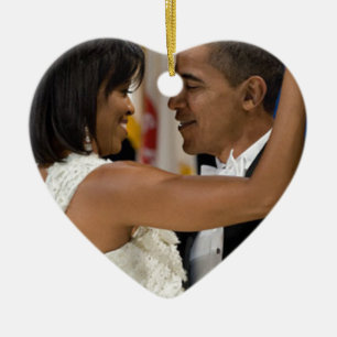 Barack en Michelle Obama Keramisch Ornament