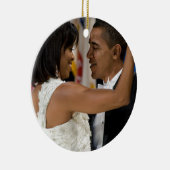 Barack en Michelle Obama Keramisch Ornament (Rechts)